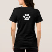 Beste Shih Tzu-hond Moeder Pootafdruk Aangepaste N Tri-Blend Shirt (Achterkant)