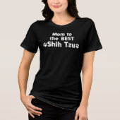 Beste Shih Tzu-hond Moeder Pootafdruk Aangepaste N Tri-Blend Shirt (Voorkant)