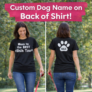 Beste Shih Tzu-hond Moeder Pootafdruk Aangepaste N Tri-Blend Shirt