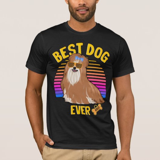 Beste Shih tzu Hond Ooit Retro T-shirt (Voorkant)