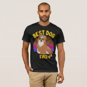 Beste Shih tzu Hond Ooit Retro T-shirt (Voorkant volledig)