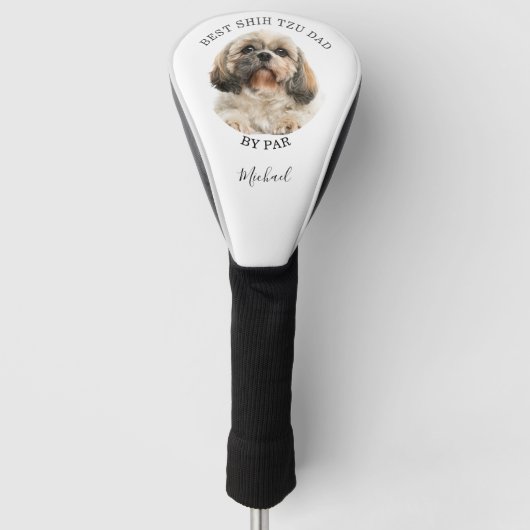 Beste Shih Tzu Hond Pap Verjaardag Keepsake Golfheadcover (Voorkant)