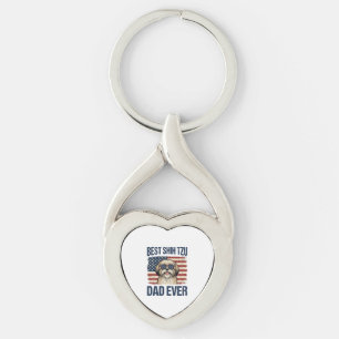 Beste Shih Tzu vader ooit Patriotische hond Sleutelhanger