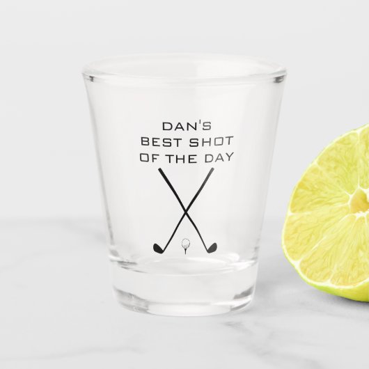 Beste Shot Van De Dag Gepersonaliseerd Golf Glas (Voorkant)