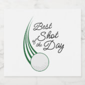 Beste Shot van de Dag Golf Favoriet Likeurfles Etiket (Enkel label)