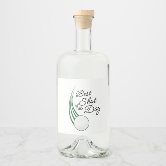 Beste Shot van de Dag Golf Favoriet Likeurfles Etiket (Voorkant)