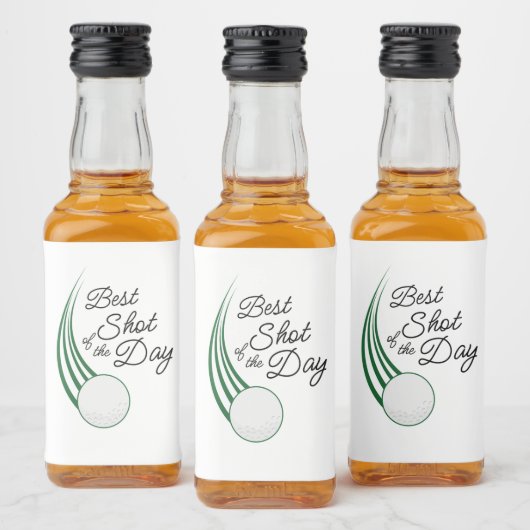 Beste Shot van de Dag Golf Favoriet Likeurfles Etiket (Flessen)