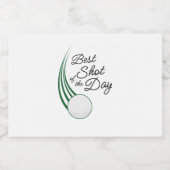 Beste Shot van de Dag Golf Favoriet Likeurfles Etiket (Enkel label)