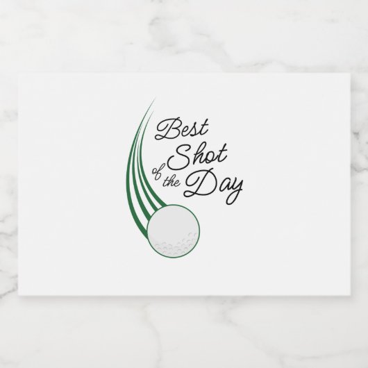 Beste Shot van de Dag Golf Favoriet Likeurfles Etiket (Enkel label)