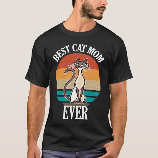 Beste Siamees Kat Moeder Ooit Kat T-shirt (Voorkant)