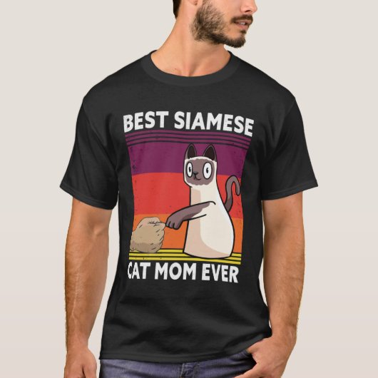 Beste Siamees Kat Moeder Ooit Kat T-shirt (Voorkant)