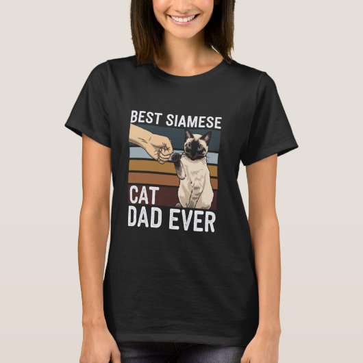 Beste Siamese Kat Vader Ooit T-shirt (Voorkant)