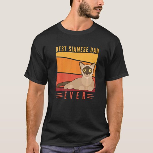 BESTE SIAMESE KAT VADER Ooit T-shirt (Voorkant)