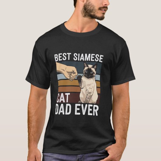 Beste Siamese Kat Vader Ooit T-shirt (Voorkant)