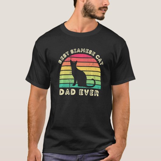 Beste Siamese Kat Vader Ooit voor mannen vaderdag T-shirt (Voorkant)