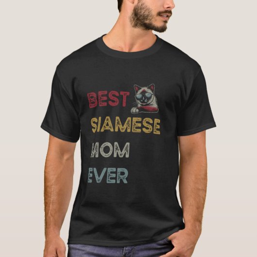 Beste Siamese Moeder Ooit Coole Kat Eigenaar T-shirt (Voorkant)