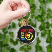 Beste Siberian Husky Pap Ooit, hond Pap Sleutelhanger (Hand)