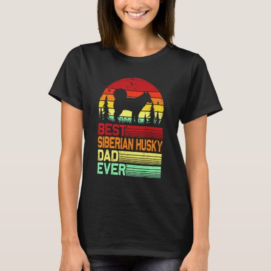Beste Siberian Husky Pap ooit T-shirt (Voorkant)