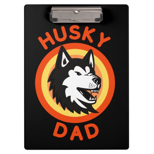 Beste Siberische Husky Pa, Echtgenige Hondenliefhe Klembord (Voorkant)