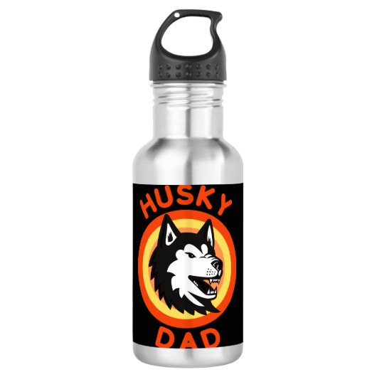 Beste Siberische Husky Pa, Echtgenige Hondenliefhe Waterfles (Voorkant)
