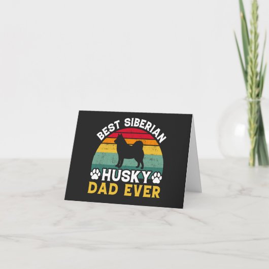 Beste Siberische Husky-vader ooit, Vaderdag Tribut Bedankkaart (Voorkant)