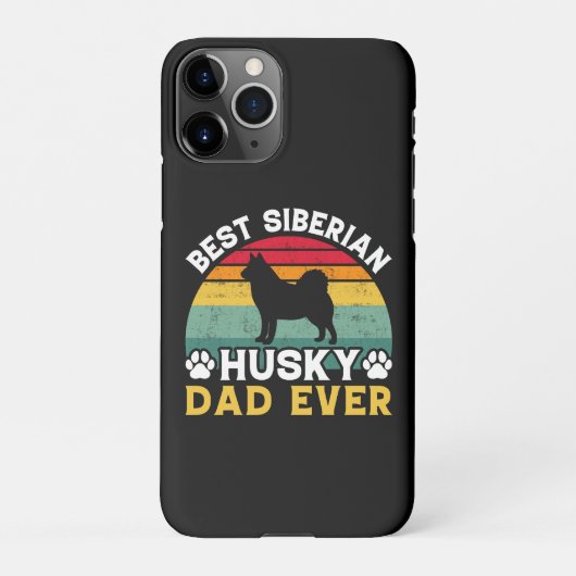 Beste Siberische Husky-vader ooit, Vaderdag Tribut iPhone Hoesje (Achterkant)