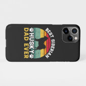 Beste Siberische Husky-vader ooit, Vaderdag Tribut iPhone Hoesje (Achterkant horizontaal)