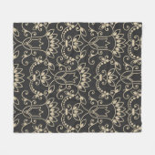 Beste sier Damast naadloos patroon Fleece Deken (Voorkant (Horizontaal))