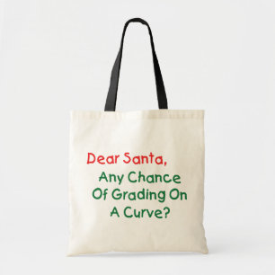 Beste Sinterklaas, Cijfer op een Kromme? Kerstbrie Tote Bag