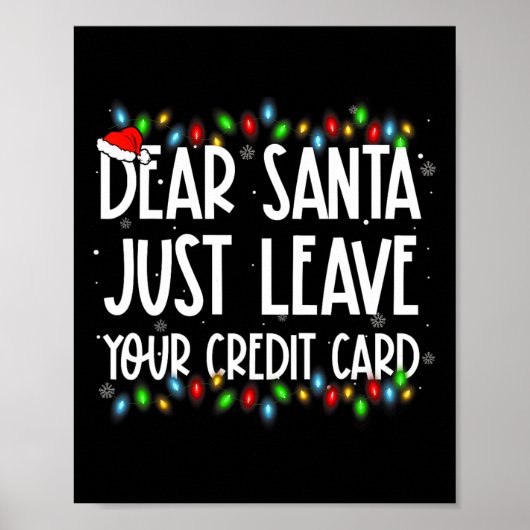 Beste Sinterklaas laat gewoon je creditcard kerst Poster (Voorkant)
