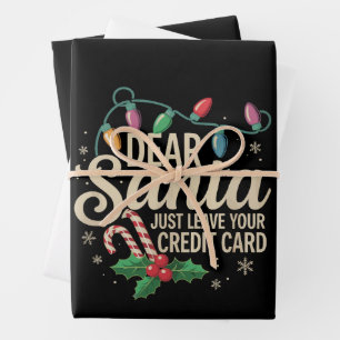 Beste Sinterklaas laat gewoon je creditcard met Ke Inpakpapier Vel