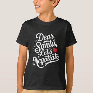 Beste Sinterklaas laten we onderhandelen Funny Chr T-shirt
