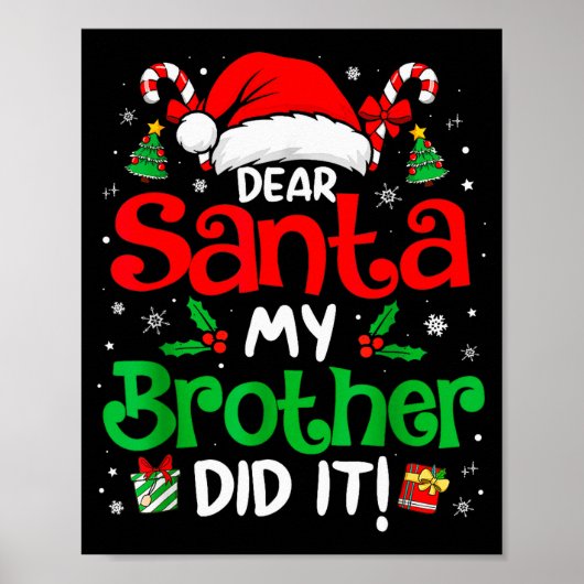 Beste Sinterklaas mijn broer deed het Grappige Ker Poster (Voorkant)