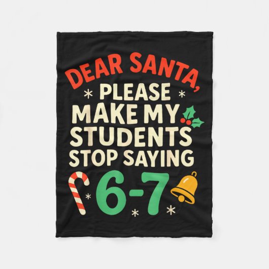 Beste Sinterklaas Studenten 6-7 67 Zes Zeven Grapp Fleece Deken (Voorkant)