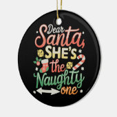 Beste Sinterklaas Zij Is De Stoute Eén Funny Kerst Keramisch Ornament (Links)