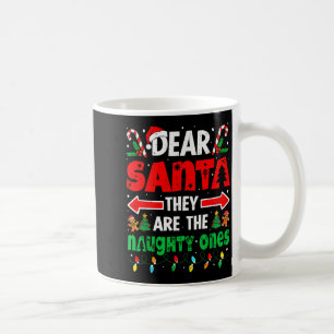 Beste Sinterklaas Zij Naughty Ones Grappige Kerstm Koffiemok