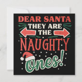 Beste Sinterklaas Zij Zijn De Stoute Eén Kerstmis Feestdagenkaart (Voorkant)