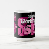 Beste SIS Grunge Text Custom Name A04 ter wereld Koffiemok (Center)