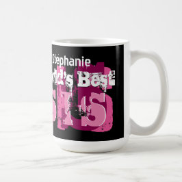 Beste SIS Grunge Text Custom Name A04 ter wereld Koffiemok