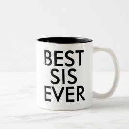 Beste SIS-ooit-Mok | Sister cadeauidee Tweekleurige Koffiemok