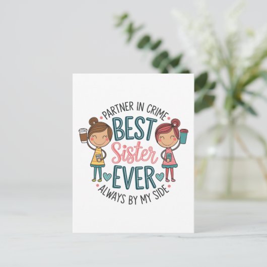 Beste Sister Design - Kunst die het Zusterschap vi Briefkaart (Staand voorkant)