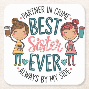 Beste Sister Design - Kunst die het Zusterschap vi Kartonnen Onderzetters