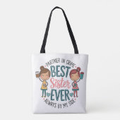 Beste Sister Design - Kunst die het Zusterschap vi Tote Bag (Achterkant)