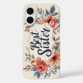 Beste Sister Flower Lijst Case-Mate iPhone Case (Achterkant)