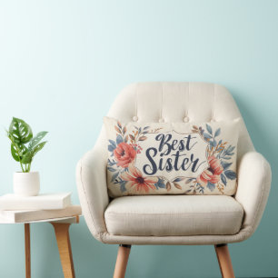 Beste Sister Flower Lijst Kussen
