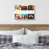 Beste Sister Script Collage Foto & Namen Canvas Afdruk (Insitu (Slaapkamer))
