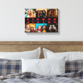 Beste Sister Script Collage Foto & Namen Canvas Afdruk (Insitu (Slaapkamer))