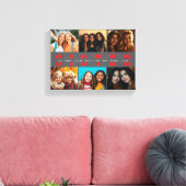 Beste Sister Script Collage Foto & Namen Canvas Afdruk (Insitu (Woonkamer))