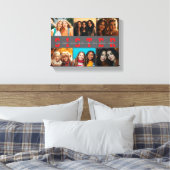 Beste Sister Script Collage Foto & Namen Canvas Afdruk (Insitu (Slaapkamer))