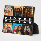 Beste Sister Script Collage Foto & Namen Fotoplaat (Zijkant)